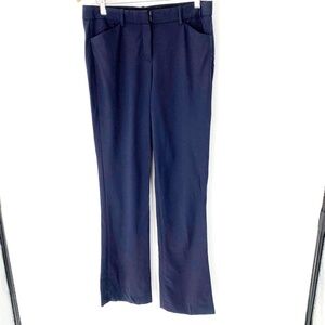 Theory Women Dress Pants F0001218 Straight Leg Blue Pockets Slacks Sz 4